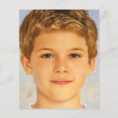 Dusty Blue First Communion Budget Carte de remerci (Dos)