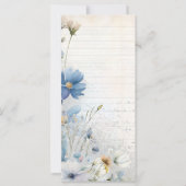Dusty Blue Fleur sauvage Wedding Programme (Dos)