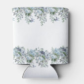 Dusty Blue Floral 100th Verjaardag Custom Blikjeskoeler (Achterkant)