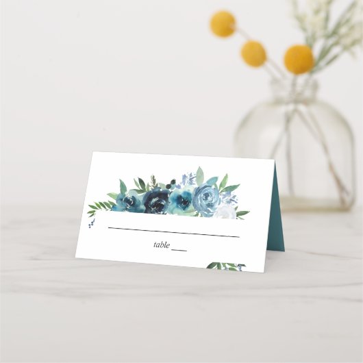 Dusty Blue Floral 2 versie 2 (Voorkant)