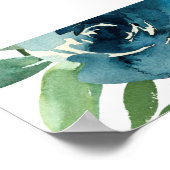 Dusty Blue Floral 2 Welcome Versie 2 Poster (Hoek)