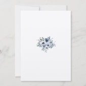 Dusty Blue Floral and Grey Wedding Invitation (Dos)
