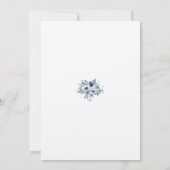 Dusty Blue Floral and Grey Wedding Invitation (Dos)