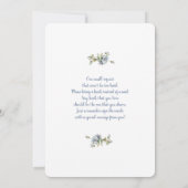 Dusty Blue Floral Baby shower Boy Invitation (Dos)