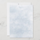 Dusty Blue Floral Botanical Elegant Wedding Kaart (Achterkant)