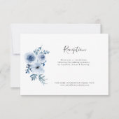 dusty blue floral bruiloft bedankkaart (Voorkant)