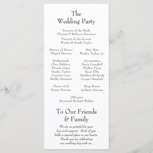 Dusty Blue Floral Crest Programme de mariage (Dos)