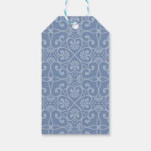 Dusty Blue Floral Dank je Labels Cadeaulabel (Achterkant)