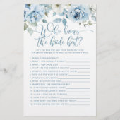 Dusty blue floral die de beste wedstrijd kent (Voorkant)