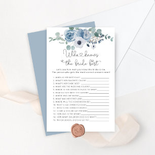 Dusty blue floral die de beste wedstrijd kent