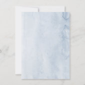 Dusty Blue Floral Elegant Botanical Save the Date Aankondiging (Achterkant)