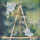 Dusty Blue Floral Fête des mariées Affiche de bien (Neutre)