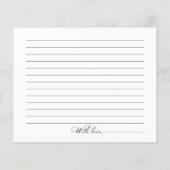 Dusty Blue Floral Fête des mariées Date Cartes de  (Dos)