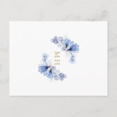 Dusty Blue Floral First Holy Communion Invitation (Dos)