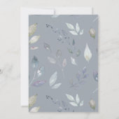 Dusty Blue Floral Frame Bridal Shower Invitation (Dos)