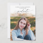 Dusty Blue Floral Graduation Party Invitation (Dos)