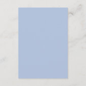 Dusty Blue Floral Hydrangea bruiloft RSVP Informatiekaartje (Achterkant)