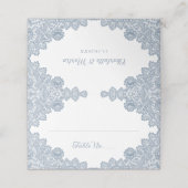 Dusty Blue Floral Lace Wedding (Buitenkant ongevouwen)