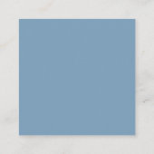 Dusty Blue Floral Mariage Carte de la réception (Dos)