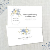 Dusty Blue Floral Mason Jar carte site rsvp