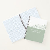 Dusty Blue Floral  Notitieboek (Binnen)