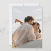 Dusty Blue Floral Photo Save the Date (Dos)