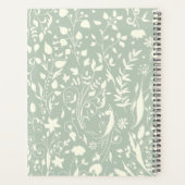 Dusty Blue Floral Planificateur personnalisable (Dos)