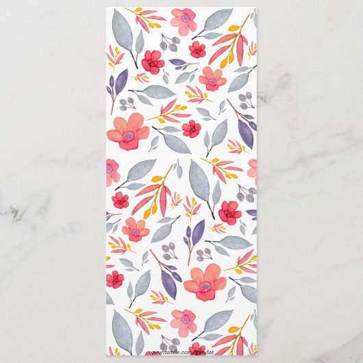 Dusty Blue Floral Programme (Dos)