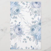 Dusty Blue Floral Raad de prijs Baby shower spel Flyer (Achterkant)