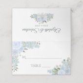 Dusty Blue Floral Rustic Elegant Wedding Write-in (Buitenkant ongevouwen)