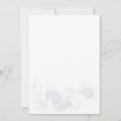Dusty Blue Floral Script Vrijgezellenfeest Kaart (Achterkant)