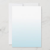 Dusty Blue Floral Script Waterverf Bloom Wedding Save The Date (Achterkant)