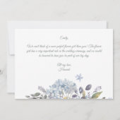 Dusty Blue Floral Serez-Vous Ma Carte Fille Fleur (Dos)