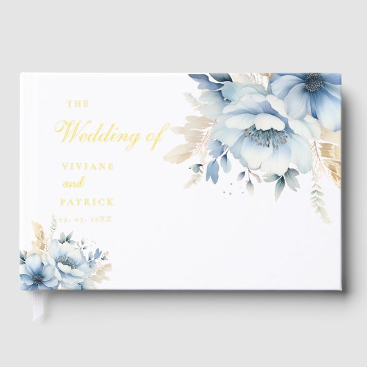 Dusty Blue Floral SPring Bloom Mariage (Recto)