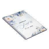 Dusty Blue Floral Sweet 16 livre d'hôtes (Côté Droit)