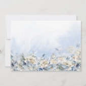Dusty Blue Floral Twins Quinceañera Invitation (Dos)