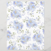 Dusty Blue Floral Vind het gast bingogame (Achterkant)