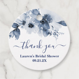 Dusty Blue Floral vrijgezellenfeest Favor Tags Bedankjes Labels