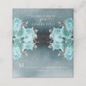 Dusty Blue Floral Wedding (Buitenkant ongevouwen)