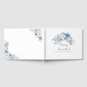Dusty Blue Floral Wedding Gastenboek (Volledig)