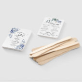 Dusty Blue Floral Wedding Handwaaier (Niet-gemonteerd)