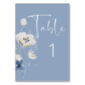 Dusty Blue Floral Wedding Kaart (Voorkant)