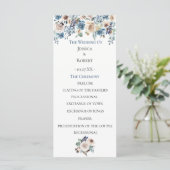 Dusty Blue Floral Wedding Programme (Debout devant)
