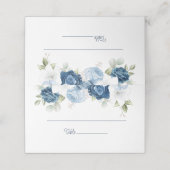 Dusty Blue Floral Wedding Reception (Buitenkant ongevouwen)