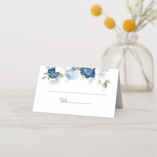 Dusty Blue Floral Wedding Reception (Achterkant)