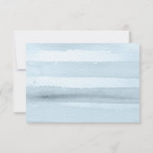 Dusty Blue Floral Wedding Response Kaart (Achterkant)