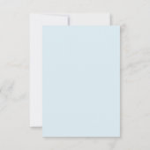 Dusty Blue Floral Wedding RSVP Kaartje (Achterkant)