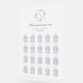 Dusty Blue Floral Wedding Seating Chart  (Angle)