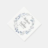 Dusty Blue Floral Wedding Servet (Hoek)