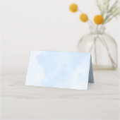 Dusty Blue Floral Wedding Table Number (Achterkant)